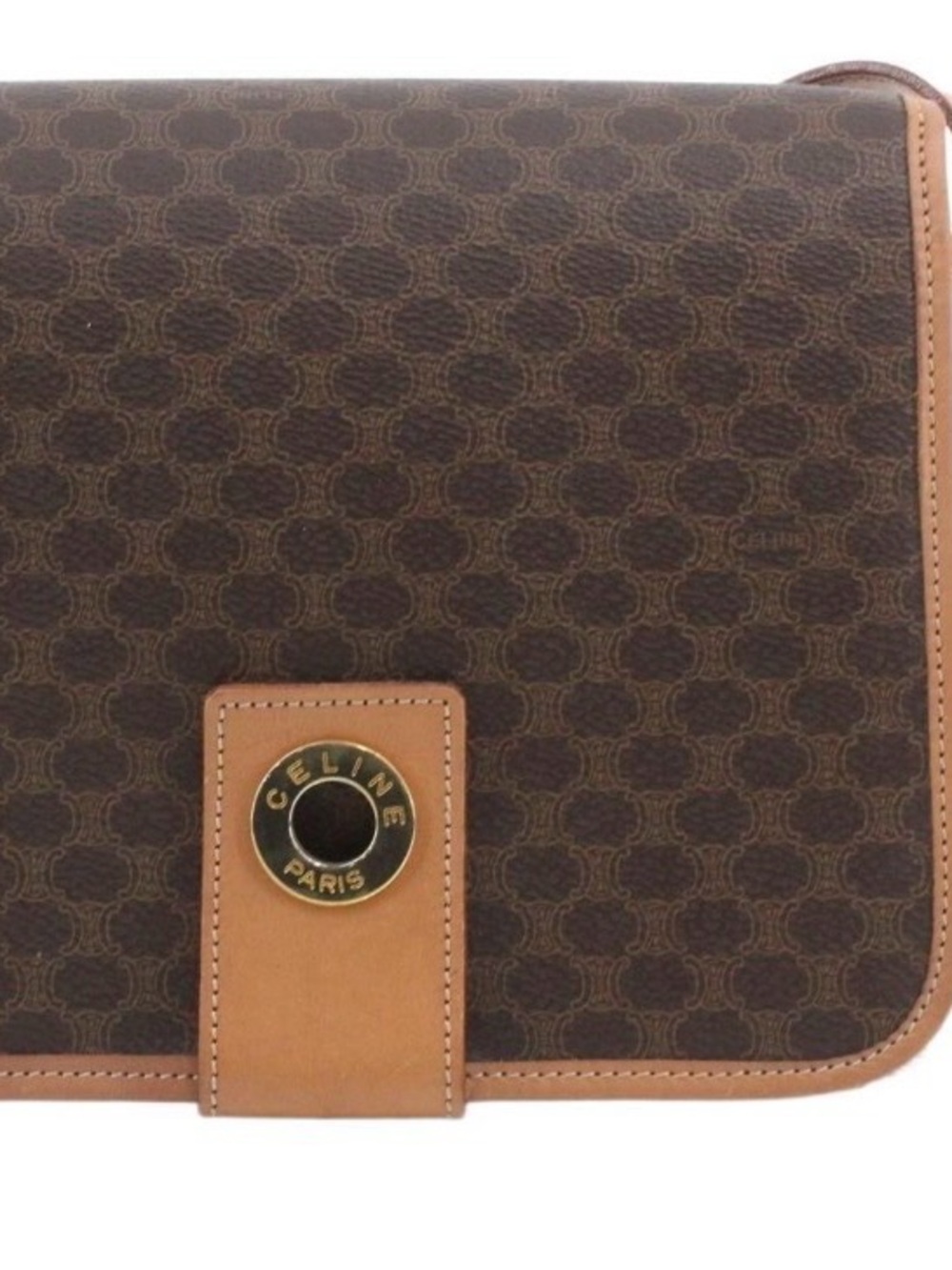 Celine Brown Macadam Crossbody Bag